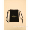 black velvet luxury drawstring bag for packing wine